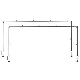 Over The Table Rod Stand with Clamps, 13"-42" Tall & 28"-98" Length Adjustable, 2 Packs Table Arch Stand
