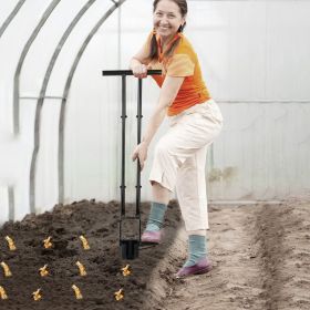 Ergonomic Long Handle Bulb Planter, 5-in-1 Multifunctional Garden Planting Tool for Effortless No-Bend Digging