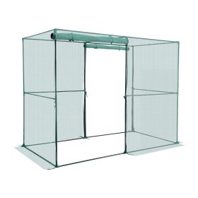 Crop Cage, 7.8 x 3.9 x 5.9 ft Plant Protection Tent with Zippered Door, Wind-Resistant Tall Crop Cage, Easy to Install, Outdoor Raised Bed Cover