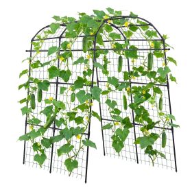 Cucumber Trellis, U-Shape Garden Trellises for Raised Bed, Metal Arch Plant Support for Vine, Climbing Plants Outdoor, Peas, Beans, Zucchini, Tom