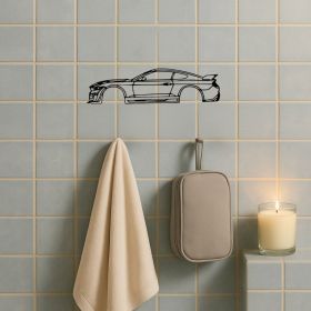 Precision Laser-Cut Metal Wall Art Sleek Sports Car Silhouette (Option: Wrought iron decoration)