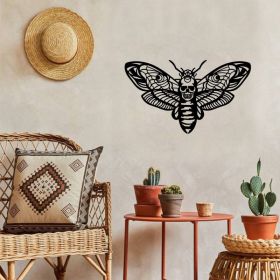 Vintage Moth Metal Wall Art - Gothic & Cottagecore Iron Wall Hanging (Option: Wrought iron decoration)