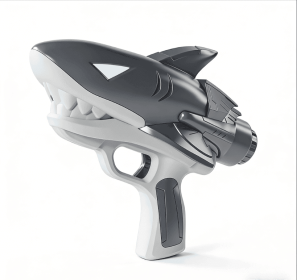 Shark Design Water Blaster - Super Soaker Squirt Gun for Kids & Adults, Perfect for Summer Beach & Pool Parties (Color: Gray)